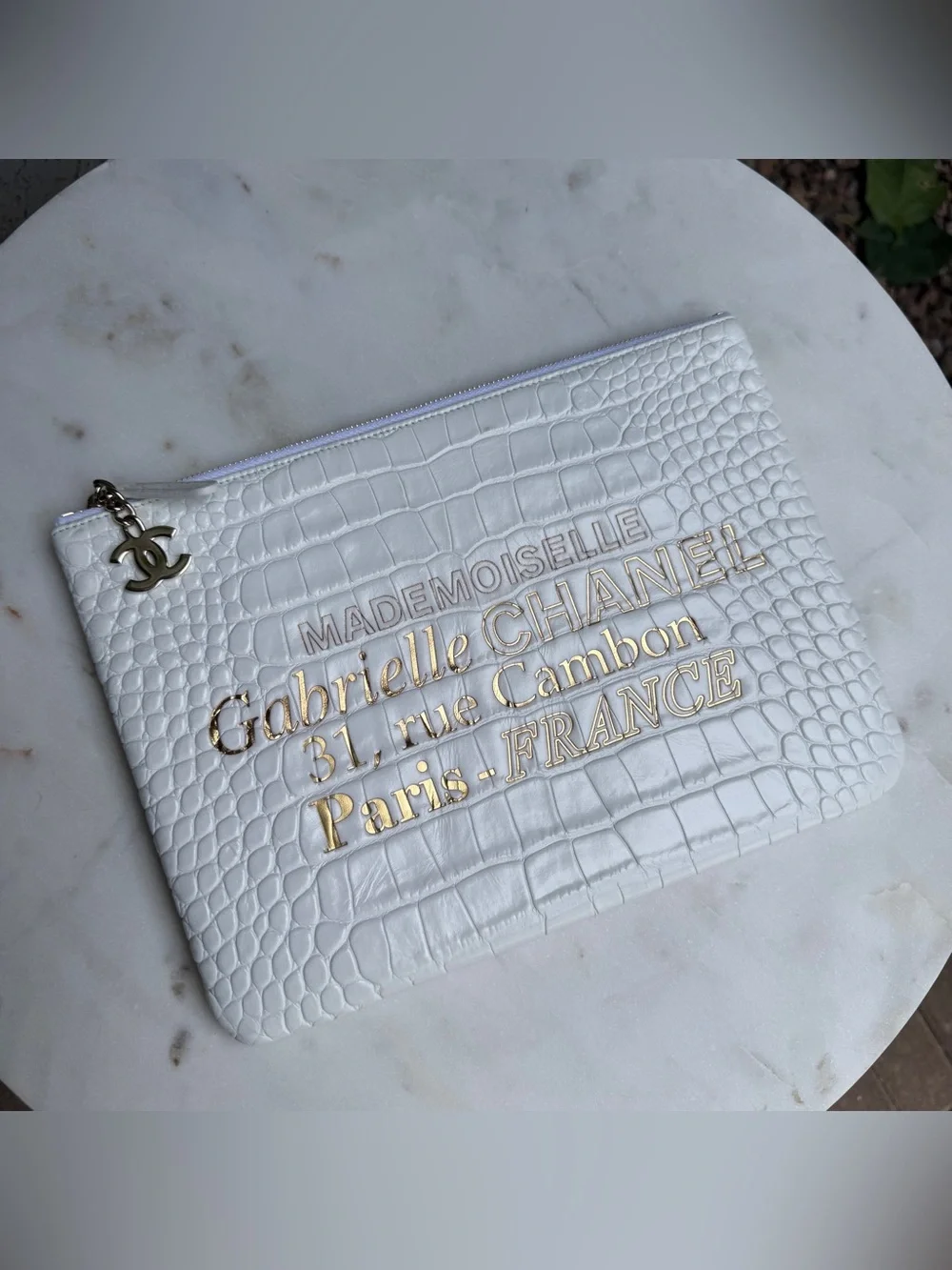 Chanel Croc Embossed Leather O-Case